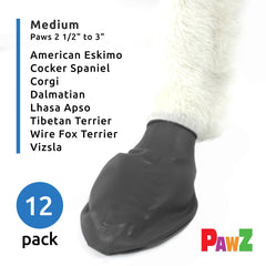 Protex PawZ all-weather waterproof dog boots shield paws in rain and snow.