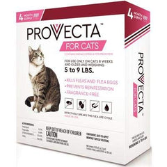 Provecta Advanced for Cats bottle-application showing easy monthly flea protection.