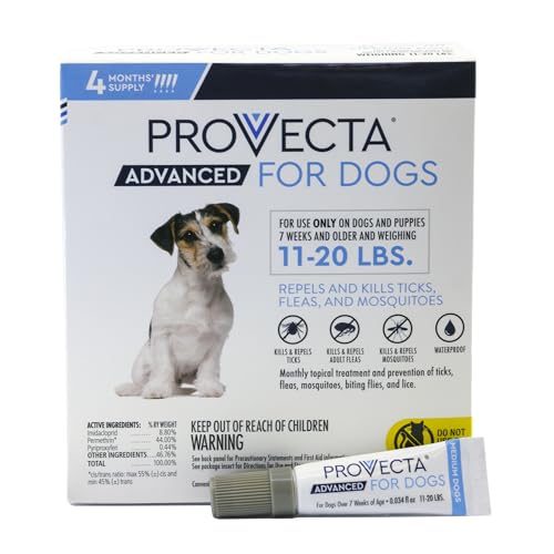 Provecta Advanced for Dogs on a coat demonstrates ongoing flea and tick protection.