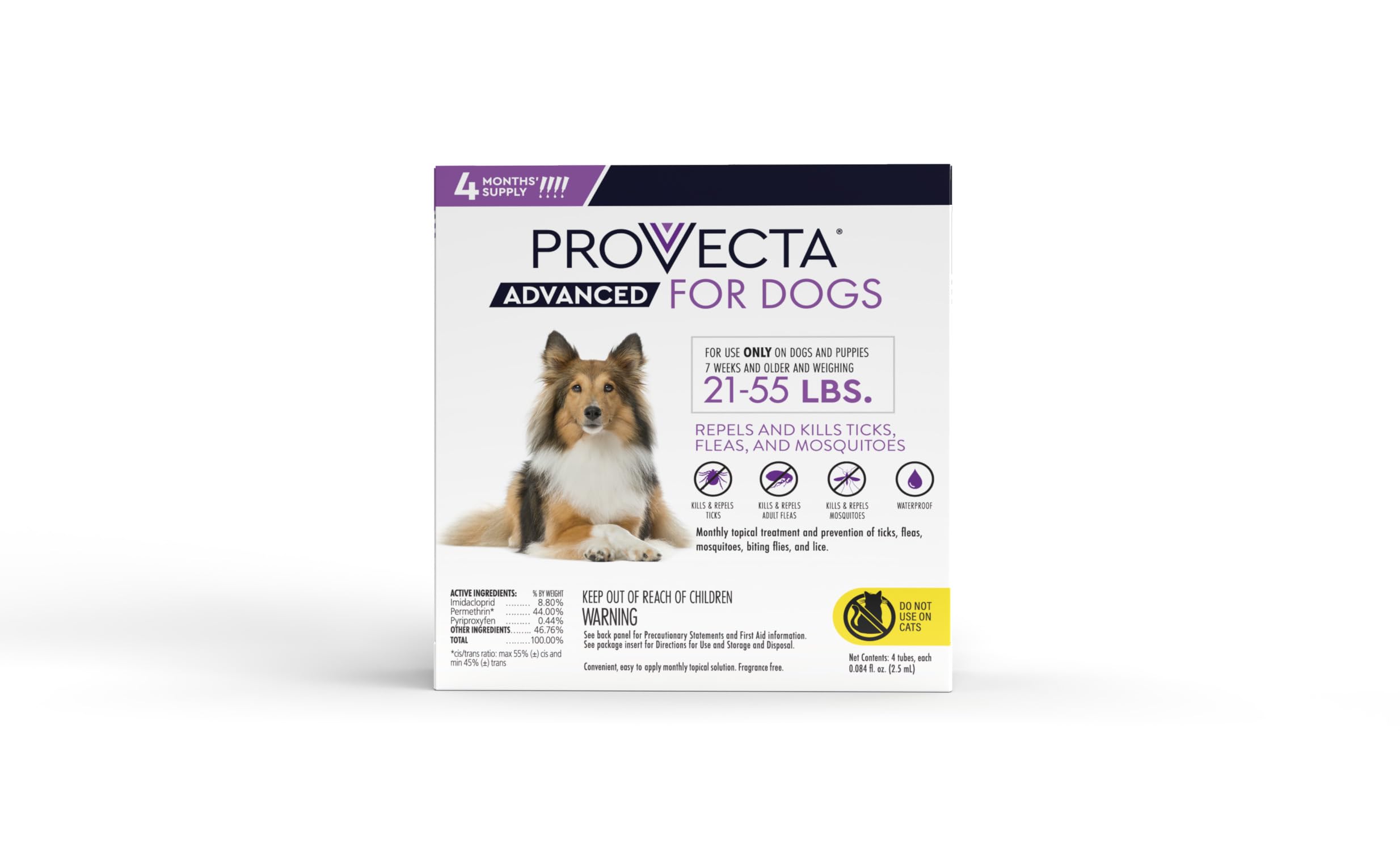 Provecta Advanced for Dogs lice-treatment image focuses on prevention of lice infestations.