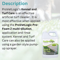 ProVetLogic foaming sprayer bottle illustrates easy application for turf and floors