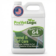 ProVetLogic kennel floor cleaner bottle demonstrates odor control for kennels and pet areas