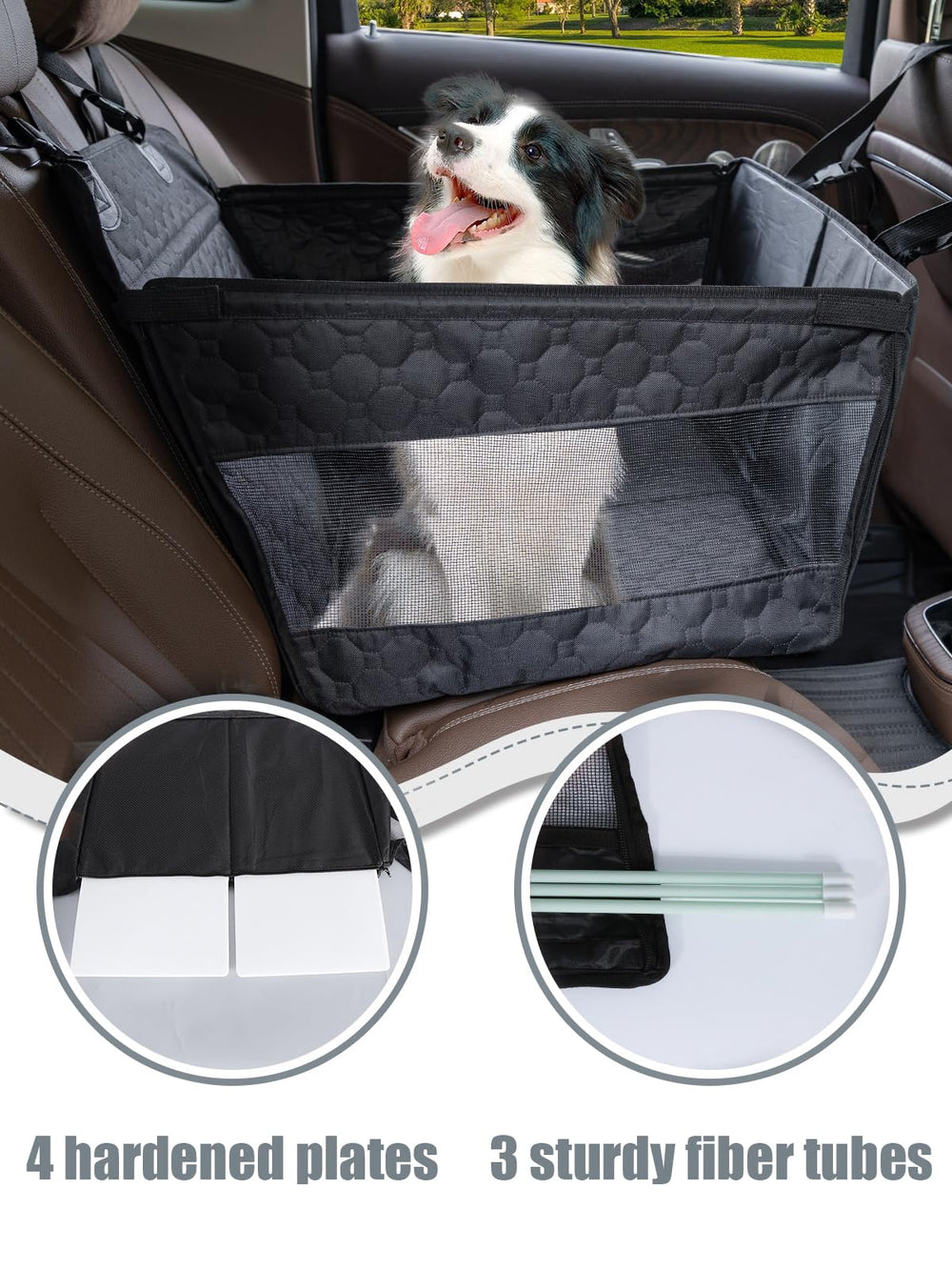 Prpeko dog car seat adjustable seat belt for safer trips