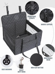 Prpeko dog seat bottom and front plates prevent tipping on sudden stops