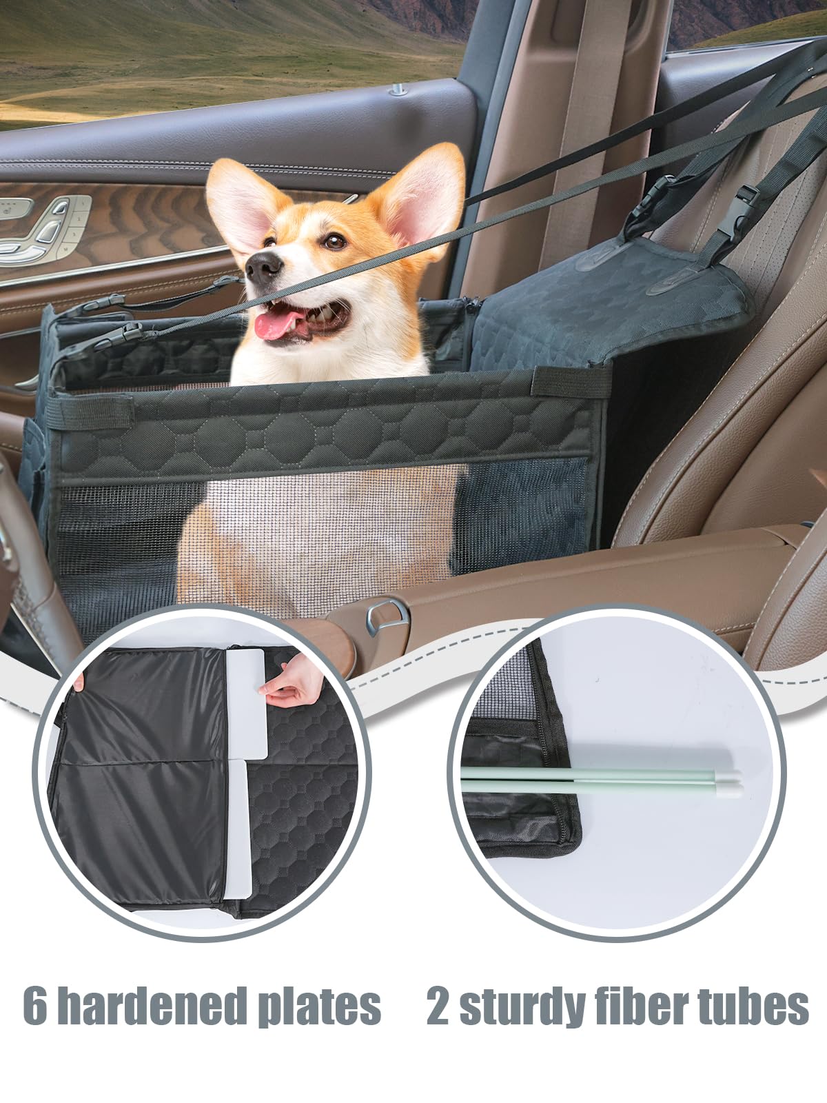 Prpeko dog seat durable oxford fabric resists wear and tear