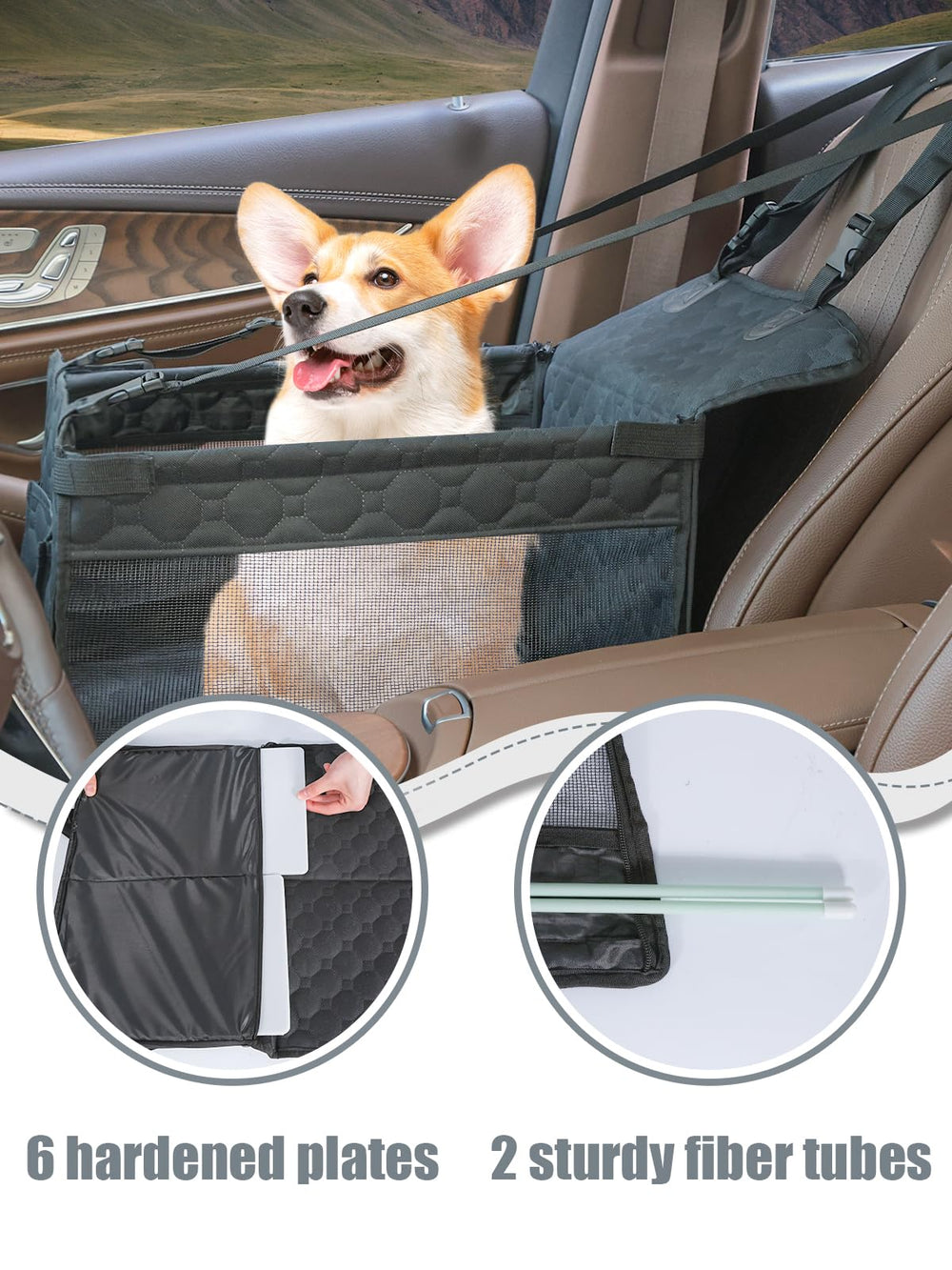 Prpeko dog seat durable oxford fabric resists wear and tear