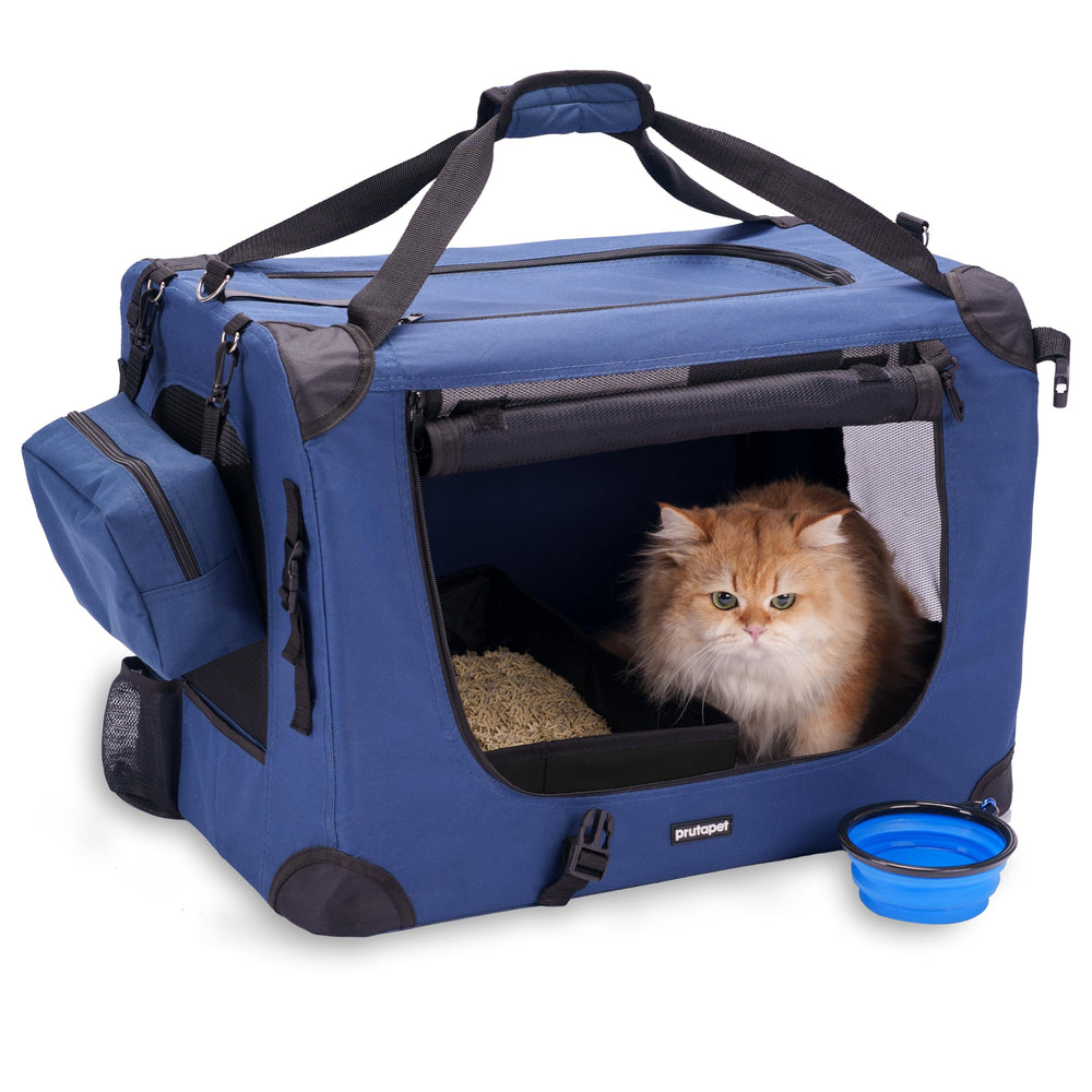 Prutapet Large Cat Carrier interior space enables comfortable movement during travel.