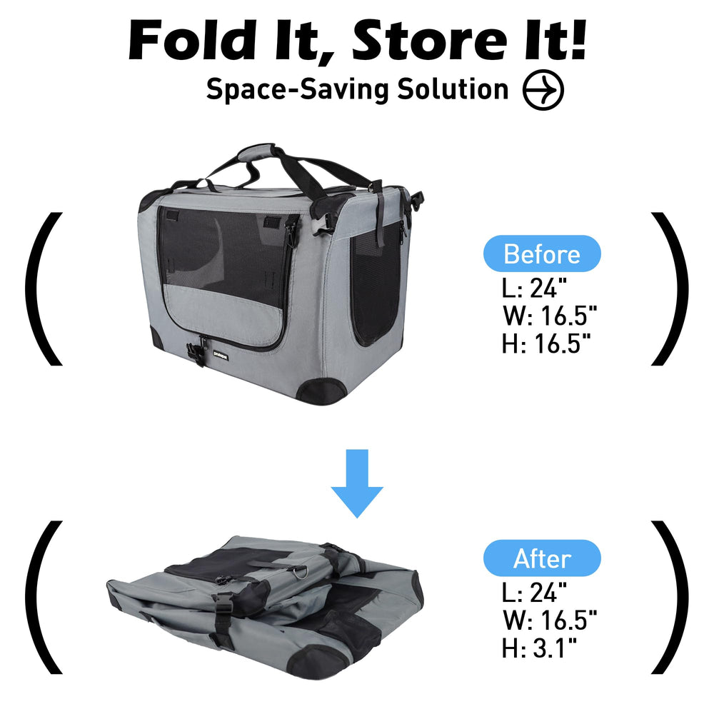 Prutapet large cat carrier open-top entrance for easy first exit