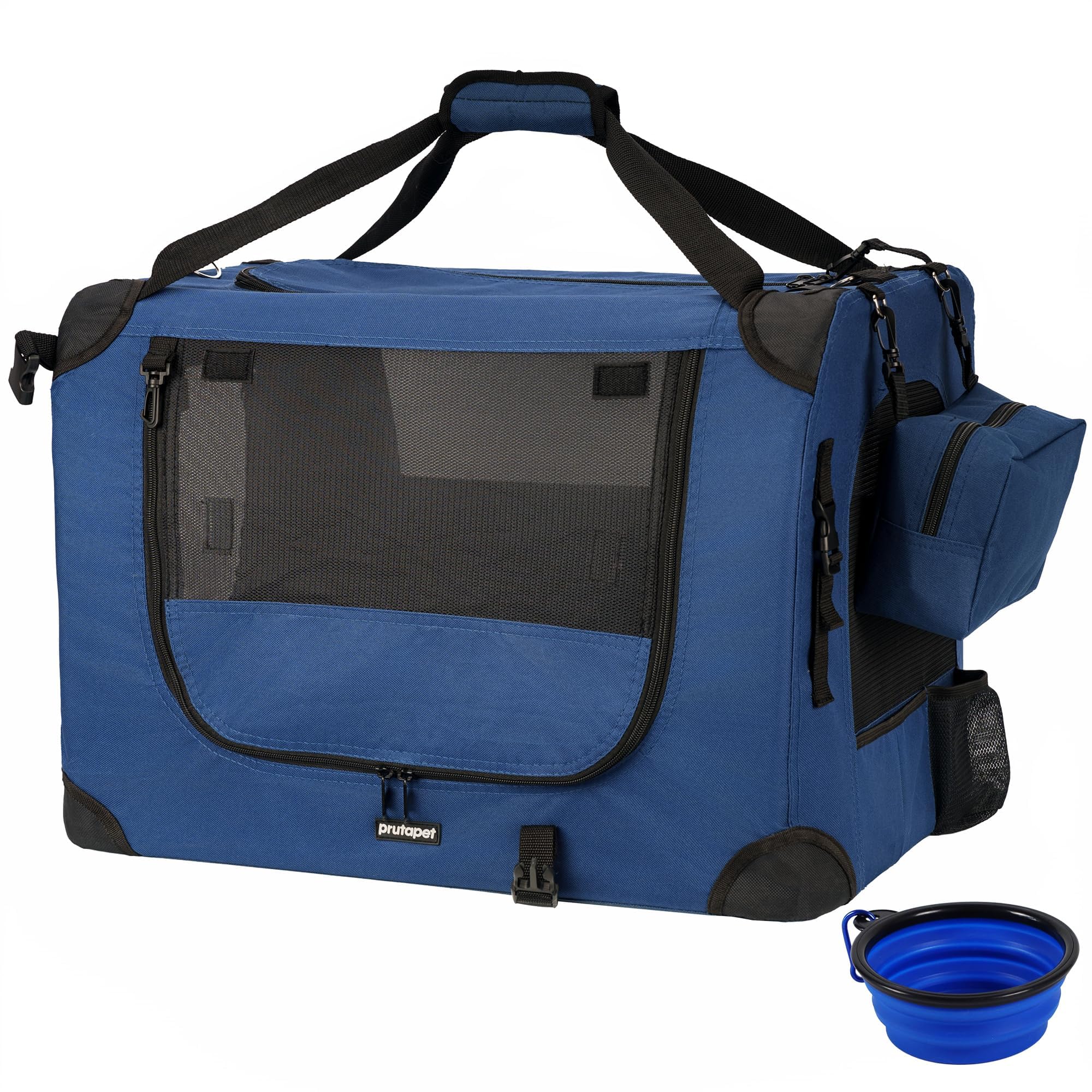 Prutapet Large Cat Carrier top opening eases access and calms anxious pets.