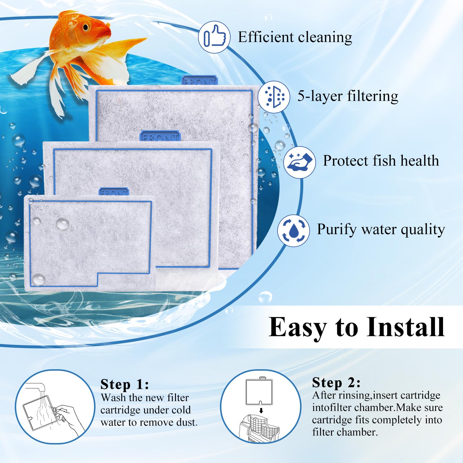 Pryitier aquarium water clarity shot highlights crystal-clear water and thriving plants.