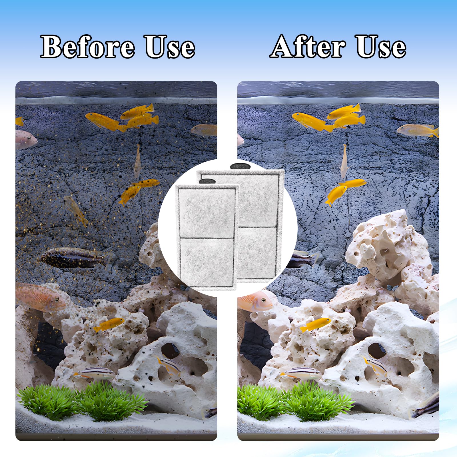 Pryitier aquarium water after filtration suggests healthier plant growth and fish vitality.