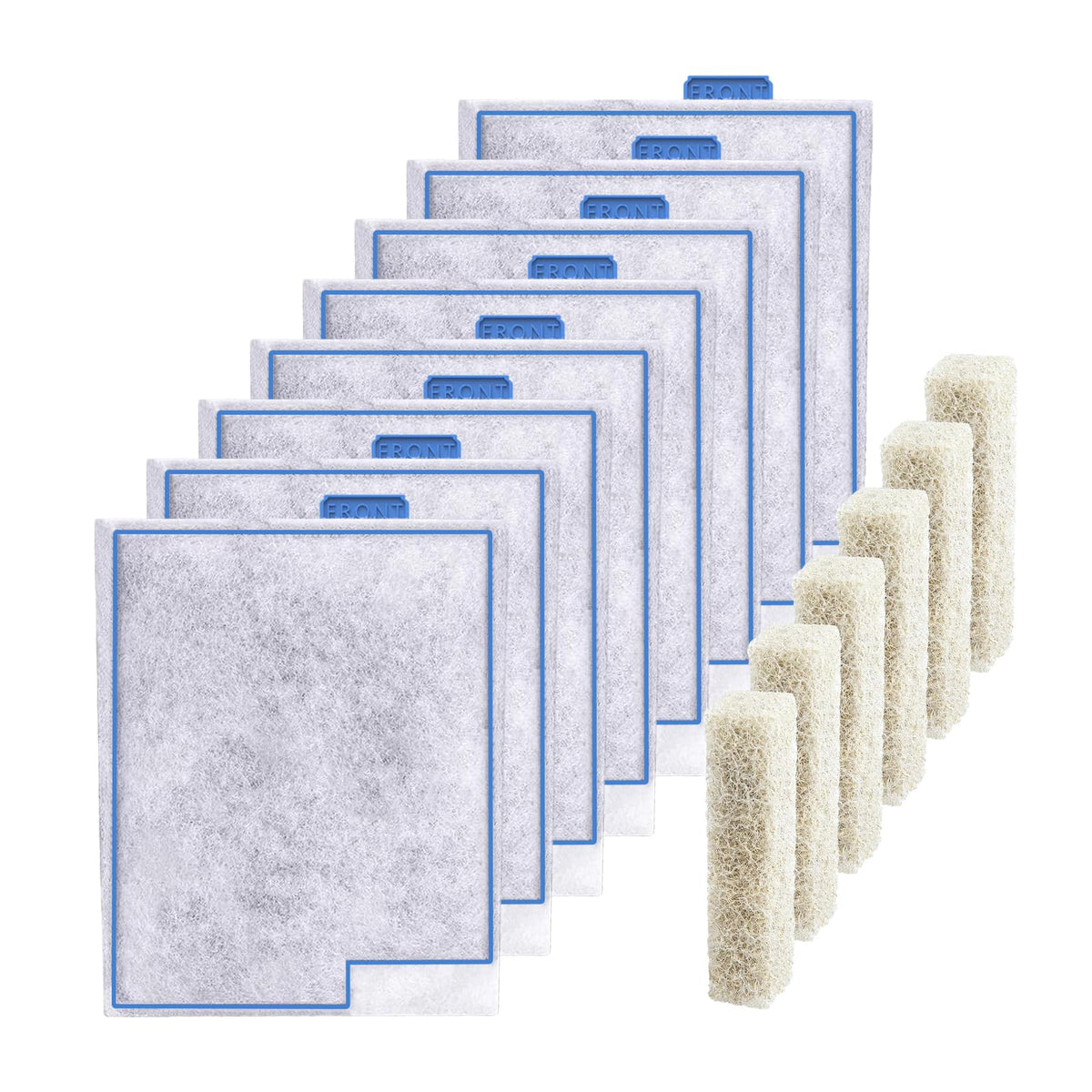Pryitier large filter cartridge front view boosts filtration for clear aquarium water.