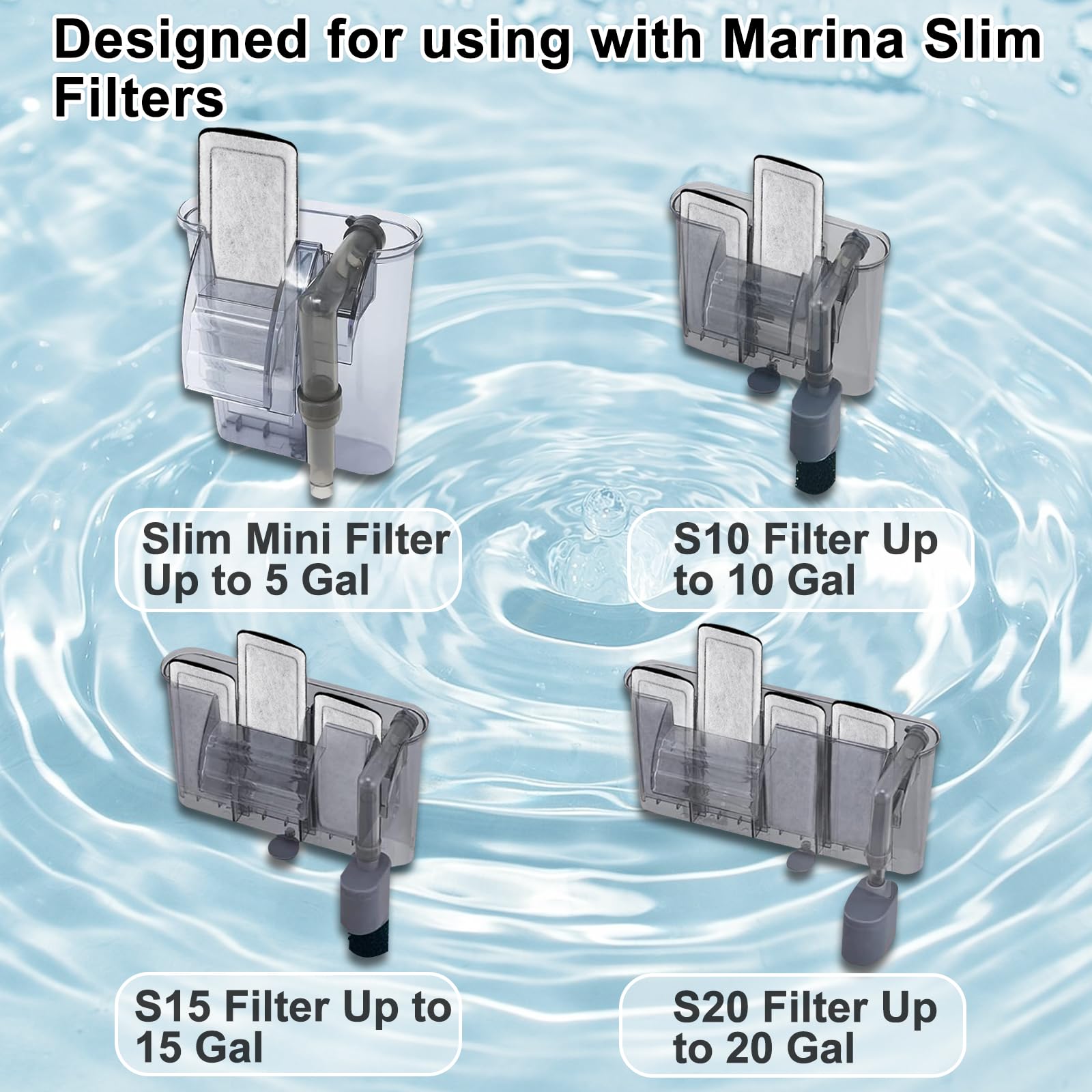 Pryitier 8-pack packaging ready for quick filter maintenance in home tanks