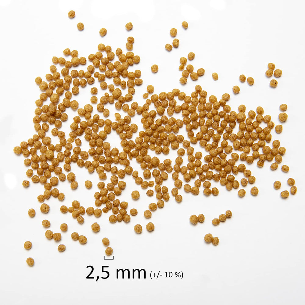 Psittacus Minor 450g packaging signals premium European-made bird food.