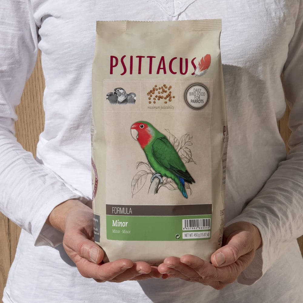 Psittacus Minor natural flavors enhance daily palatability for birds.