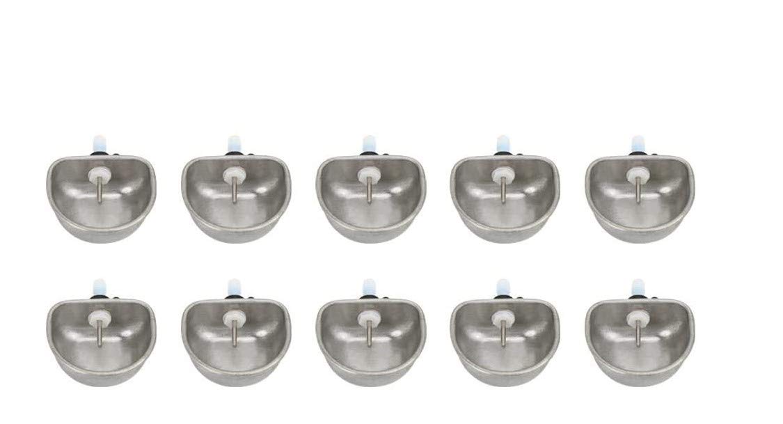 Pssopp rabbit water feeder front view highlights durable stainless steel for long-lasting hydration