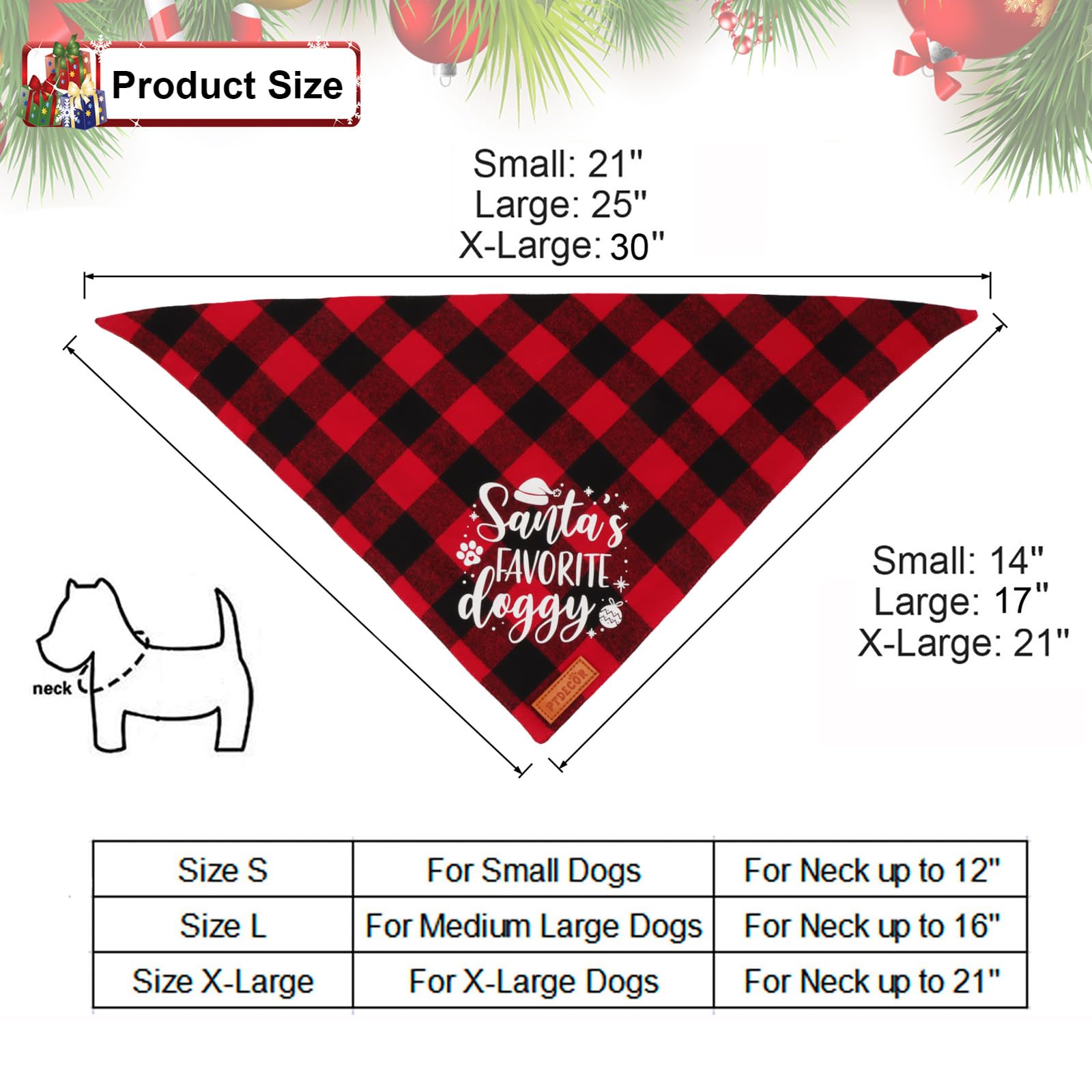PTDECOR bandana soft cotton texture keeps pets comfortable