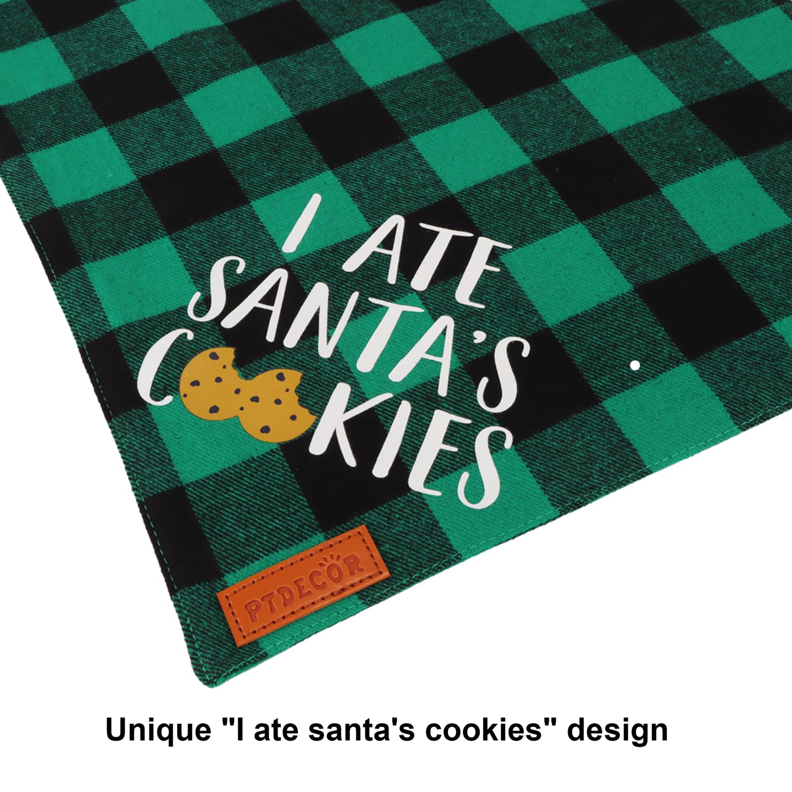 PTDECOR Christmas photo prop bandana for festive pet moments
