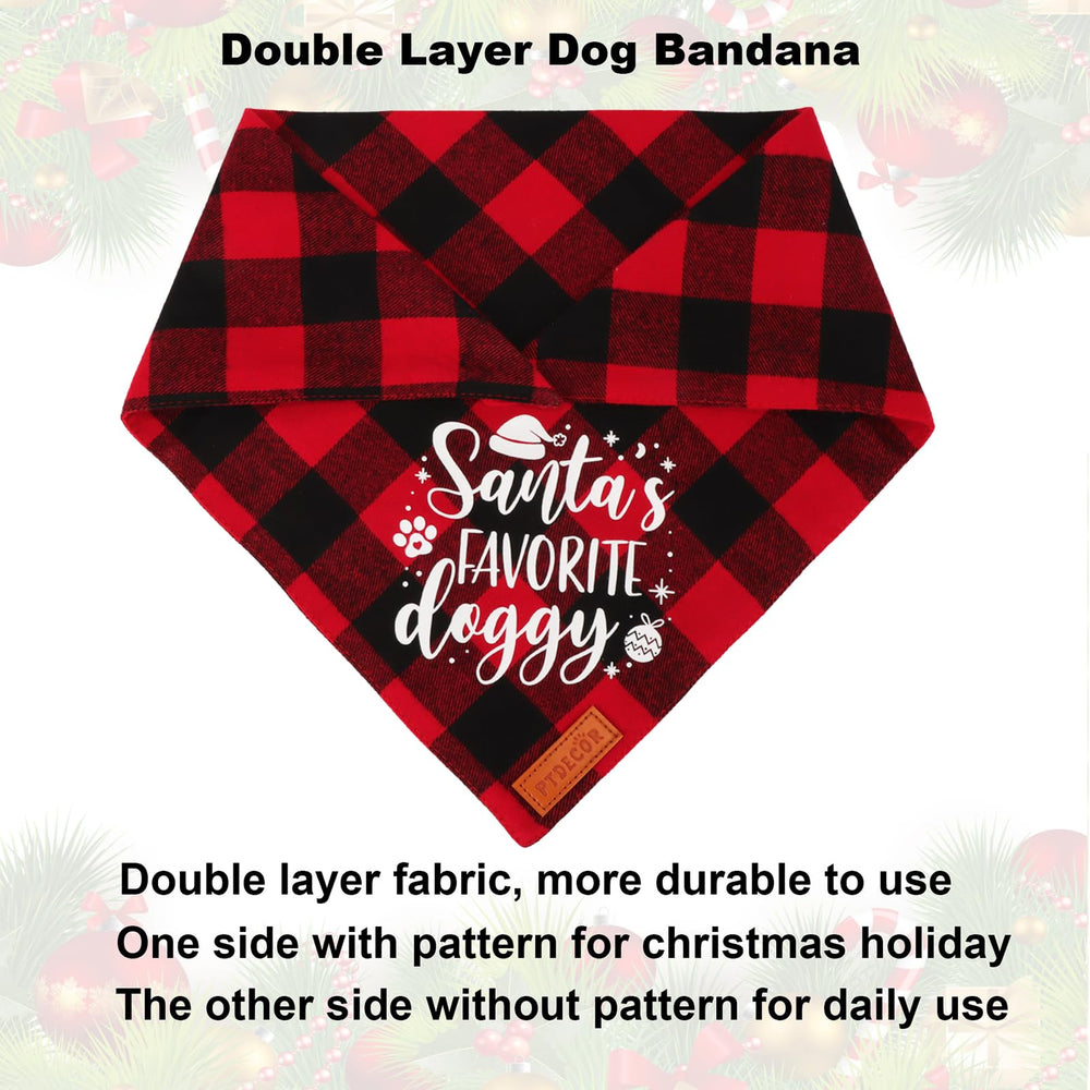 PTDECOR dog bandana large fits necks up to 16 inches