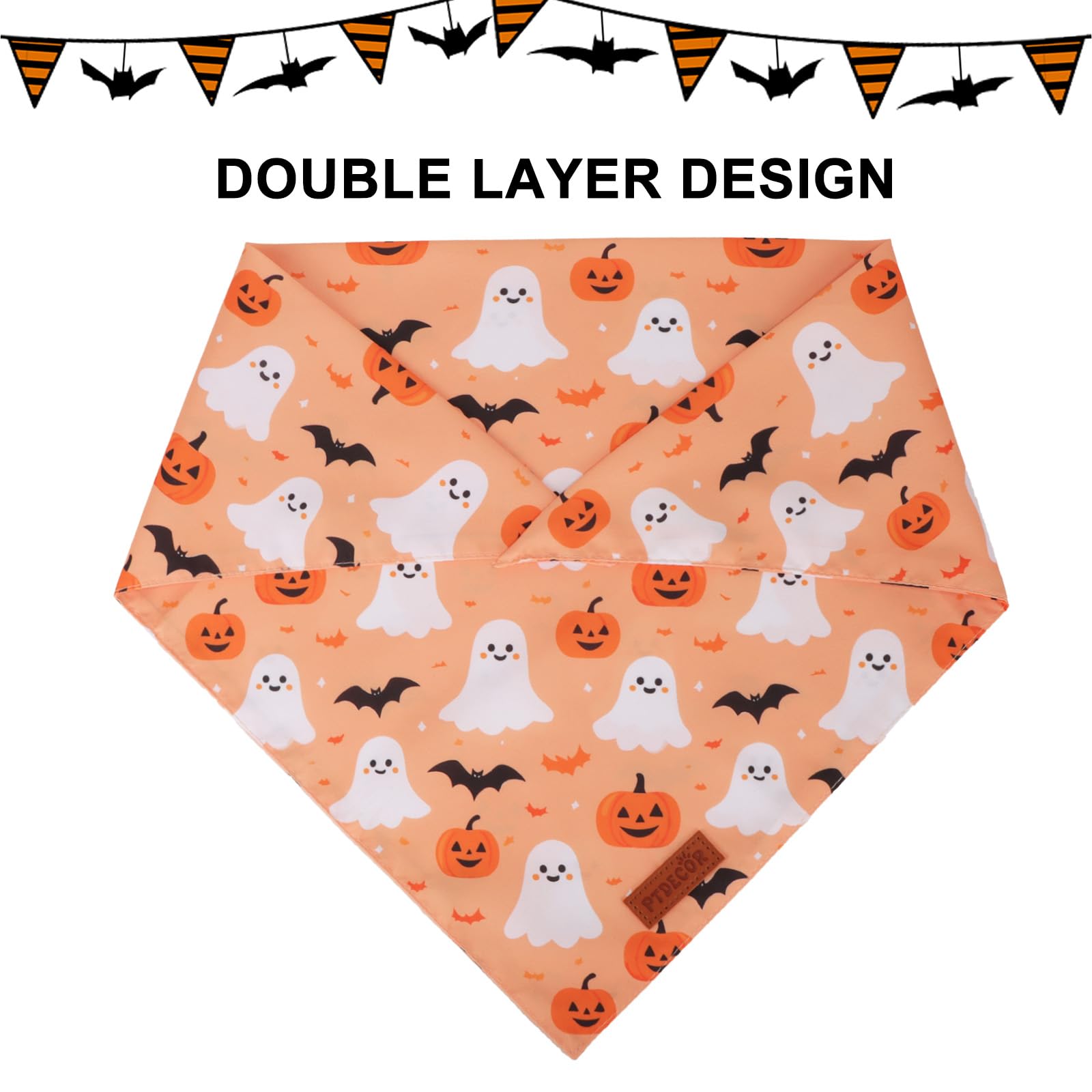 PTDECOR Halloween dog bandana photo-ready accessory for occasions and daily wear