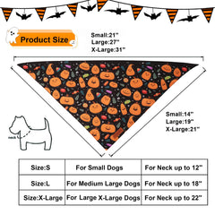 PTDECOR Halloween dog bandana two-pack offers versatile seasonal styling