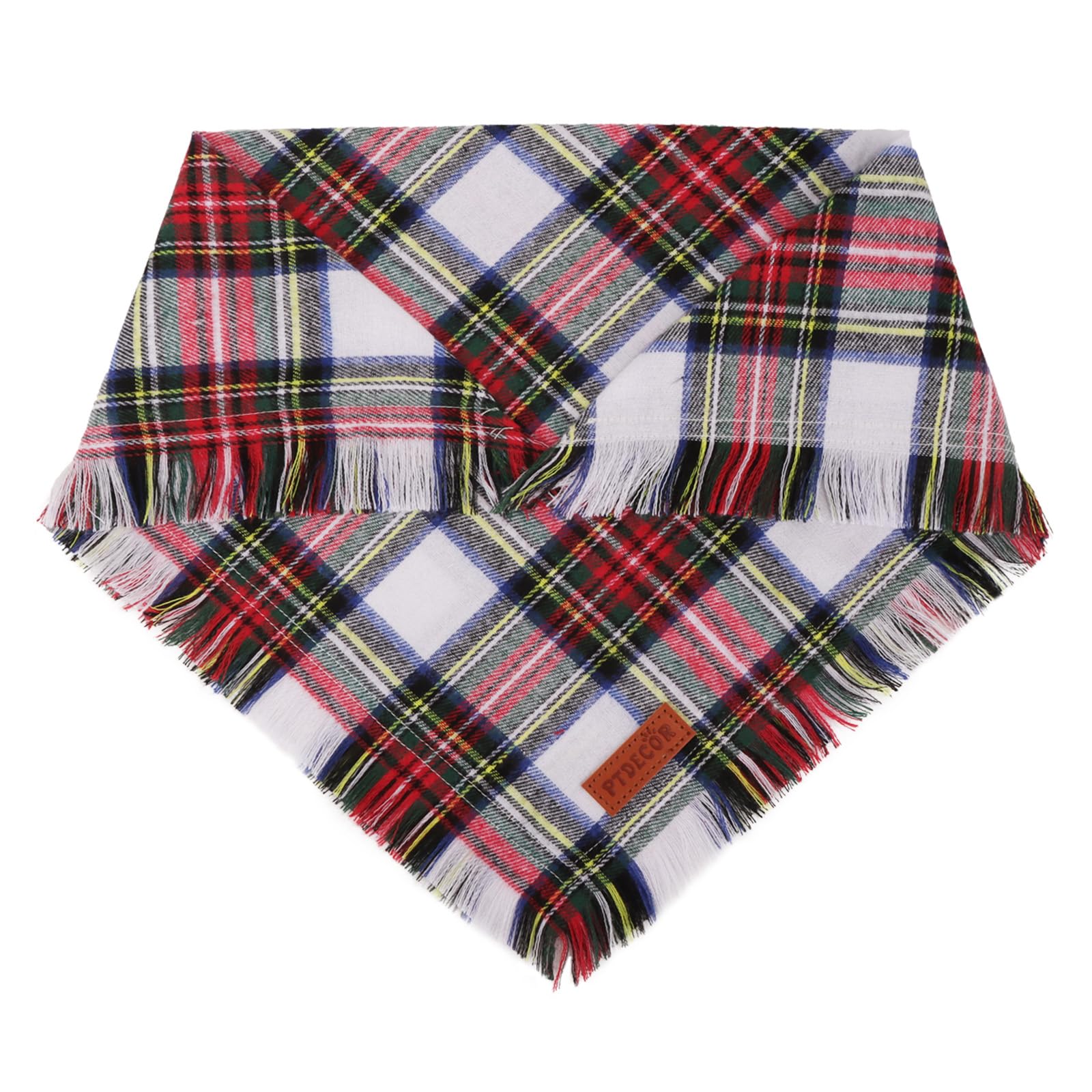 PTDECOR two-pack Christmas dog bandanas for versatile outfits
