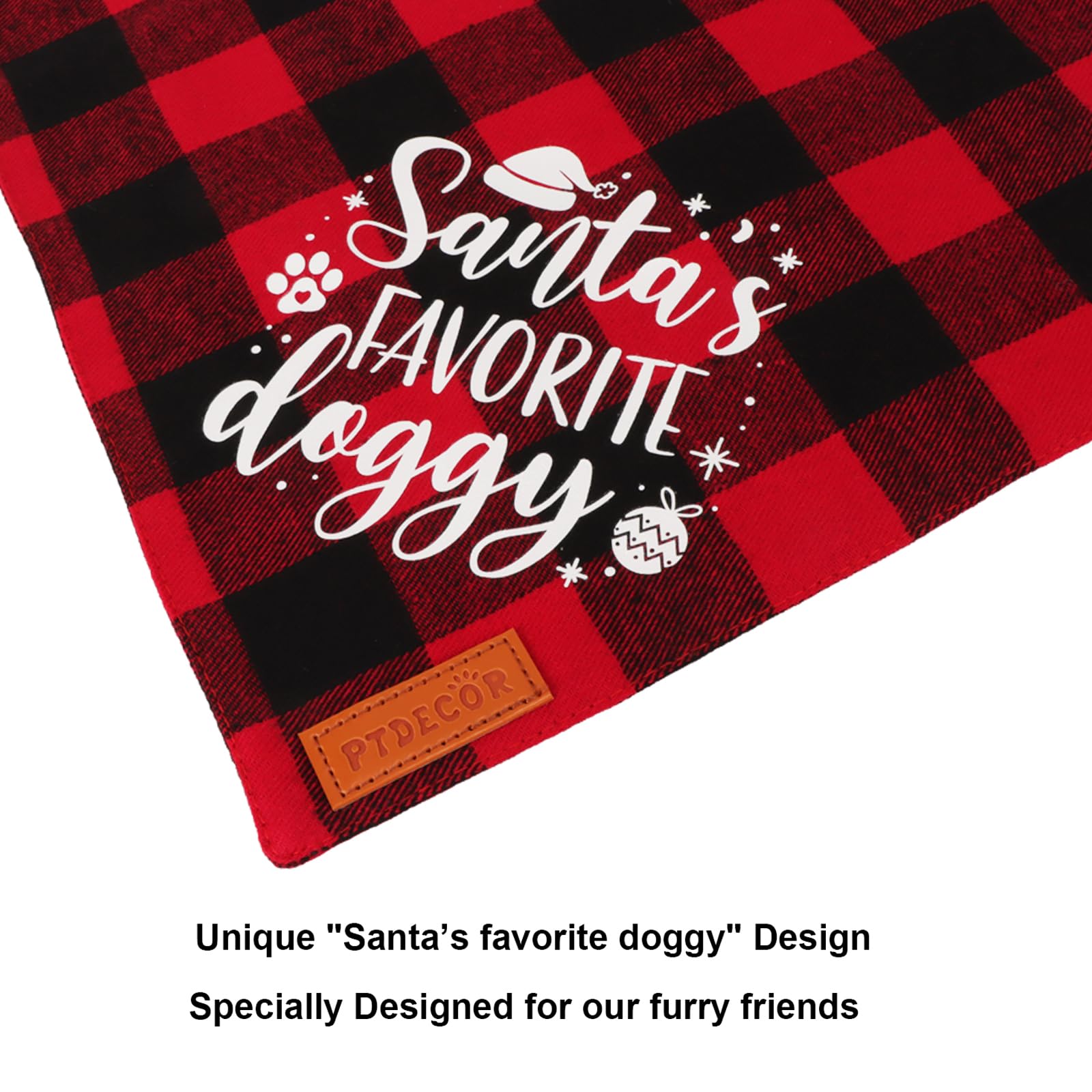 PTDECOR two-pack dog bandanas offer versatile holiday looks