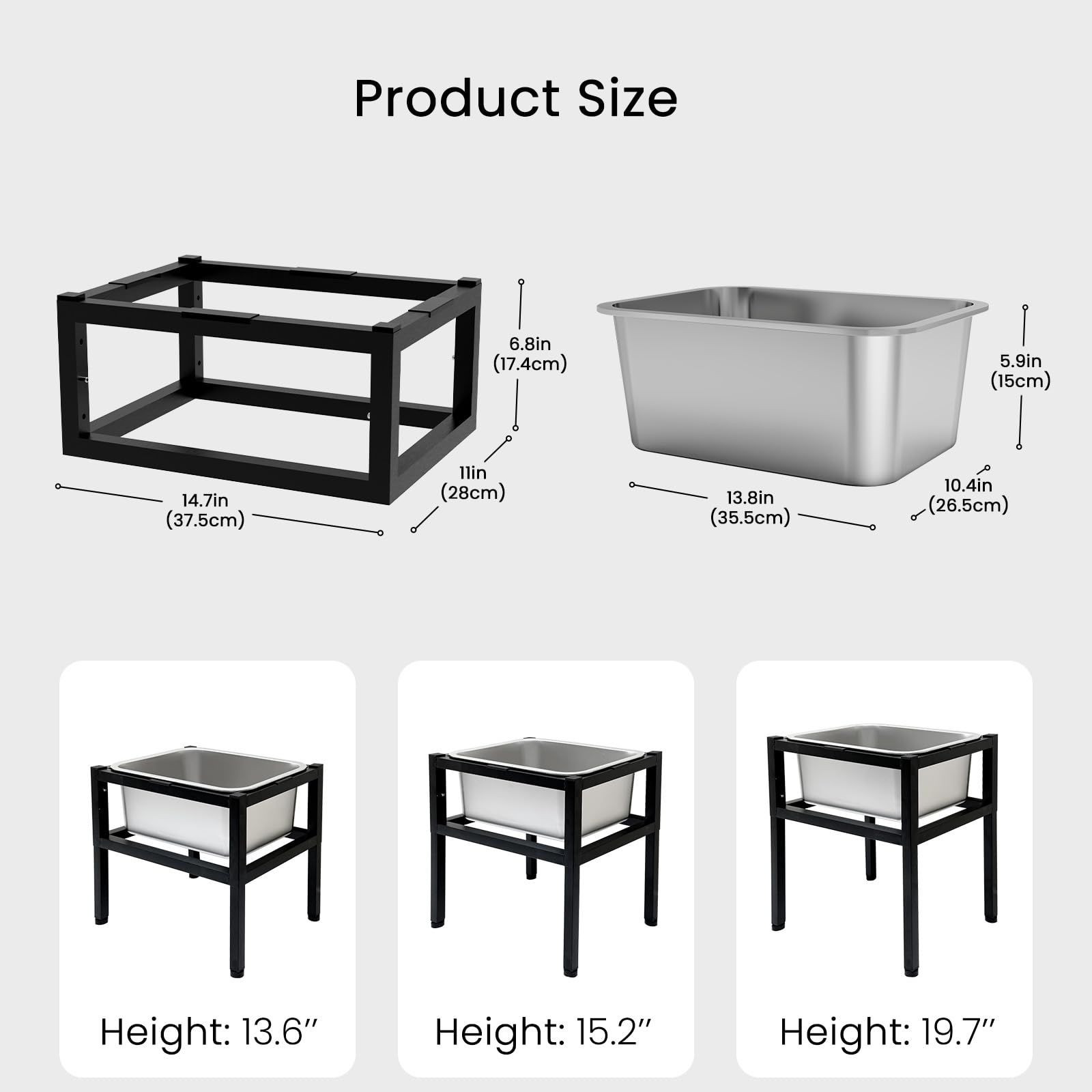 PTFFF 3 gallon capacity dog bowl ready for big dogs and long-lasting use