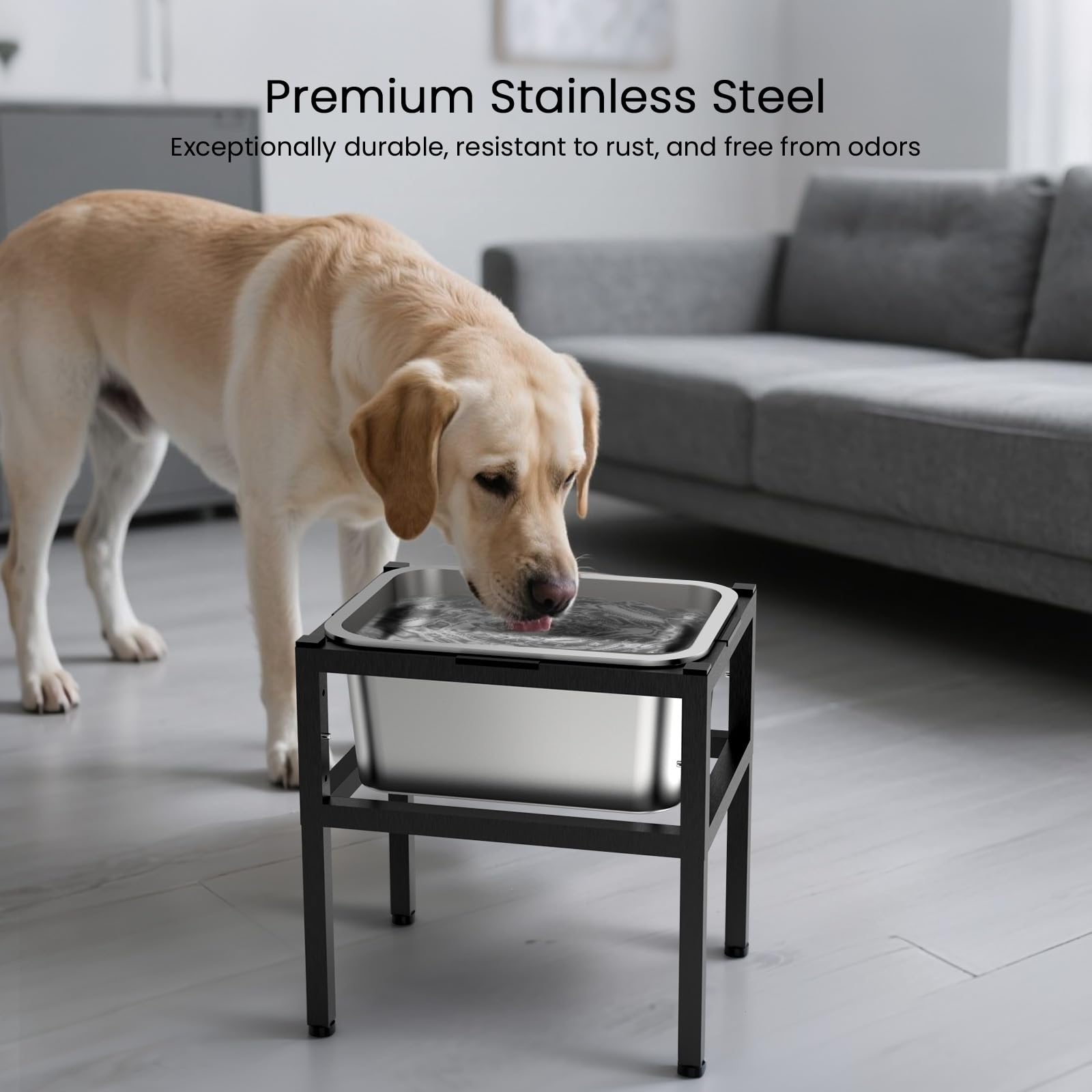 PTFFF dog bowl stand silicone pads prevent tipping and protect floors