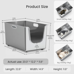 PTFFF XL litter box interior supports big cats and multi-pet households.