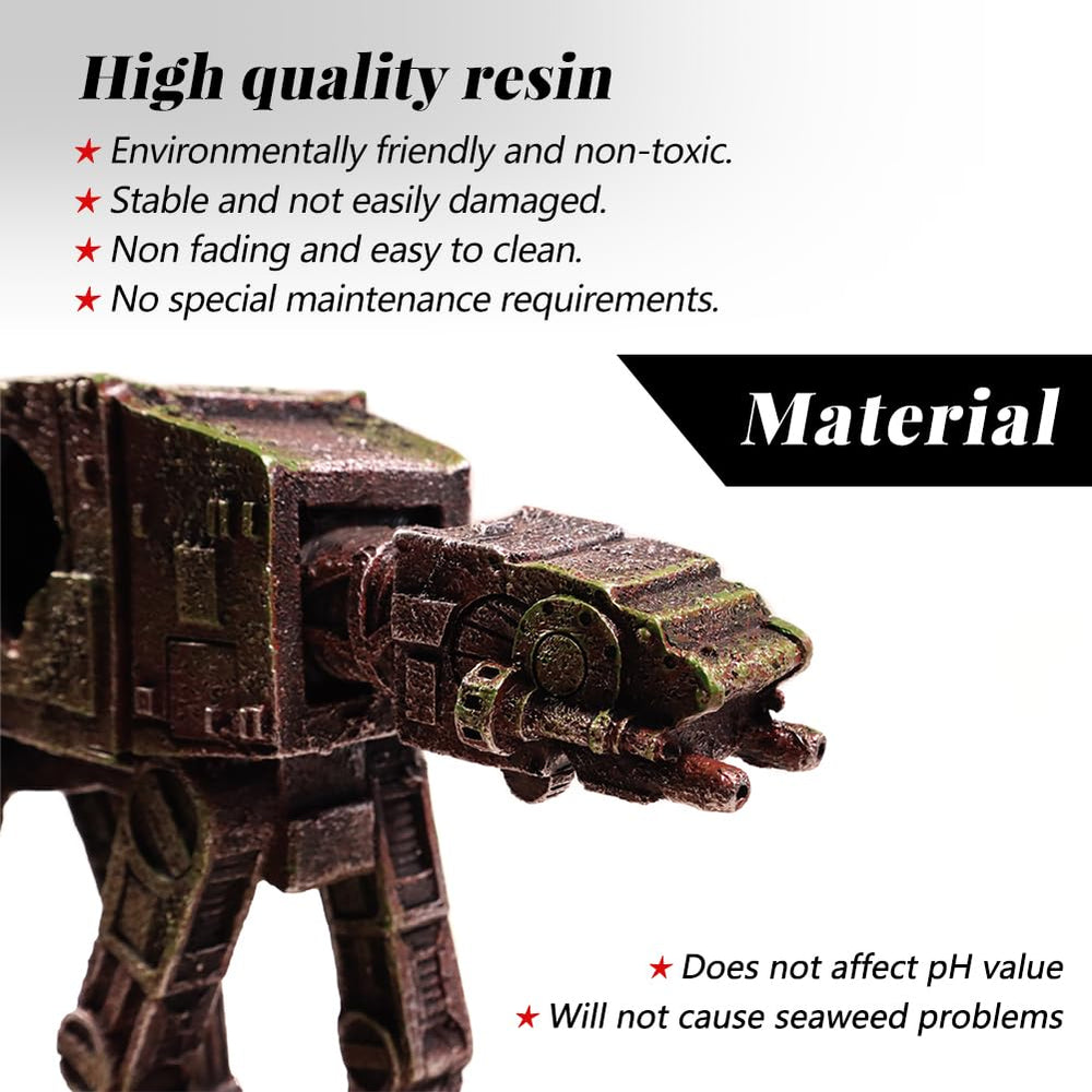 PTFJZ Imperial Walker aquarium ornament closeup shows detailed color and texture.