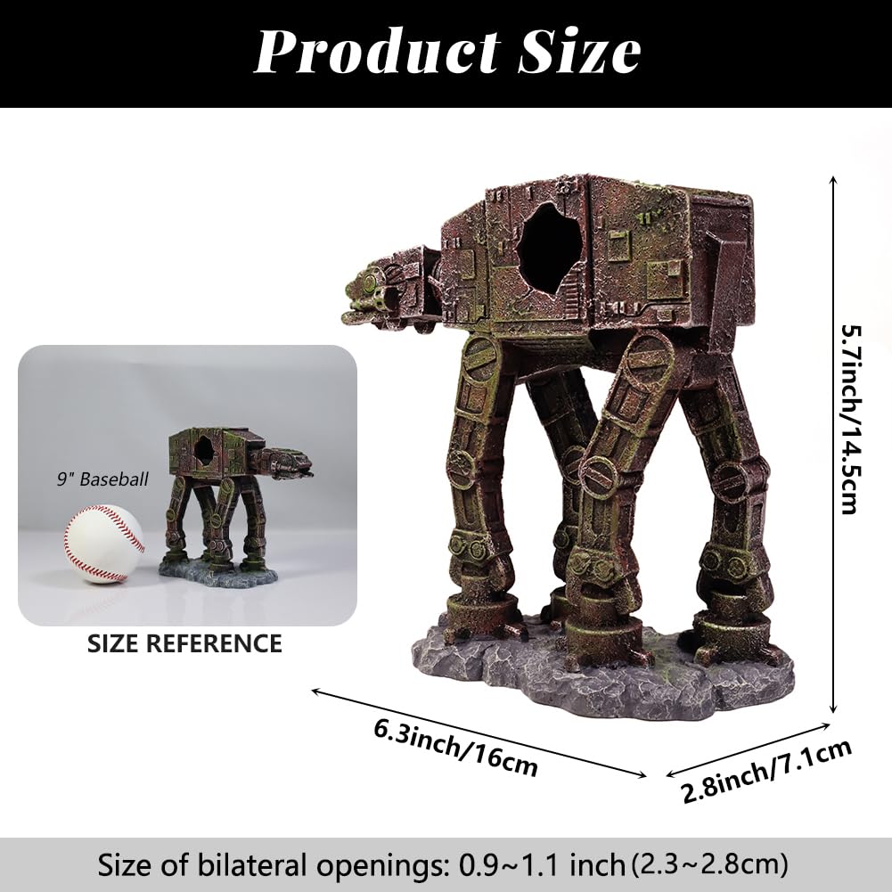 PTFJZ resin fish-tank decor details highlight durability and easy cleaning.