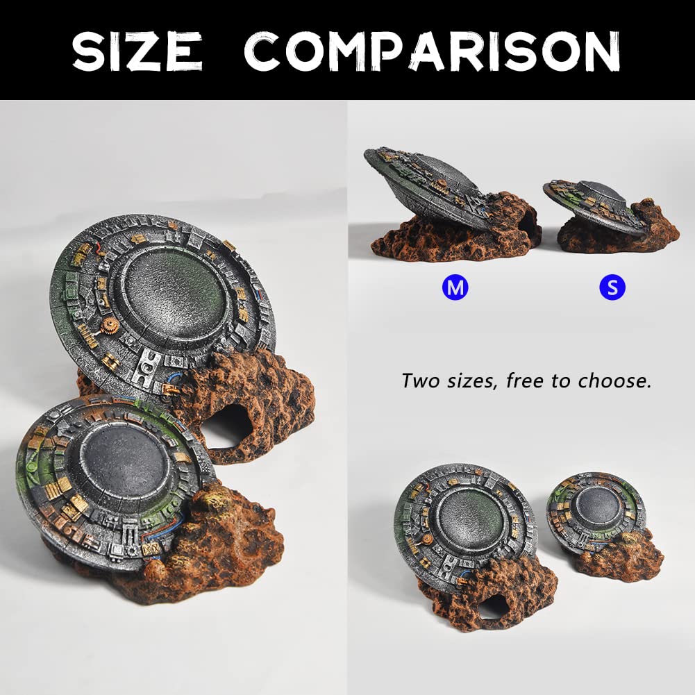 PTFJZ UFO flying saucer colors blend with lighting for natural look