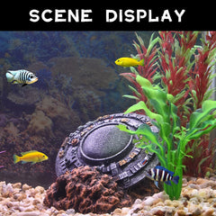 PTFJZ UFO flying saucer close-up shows vivid colors and resin texture