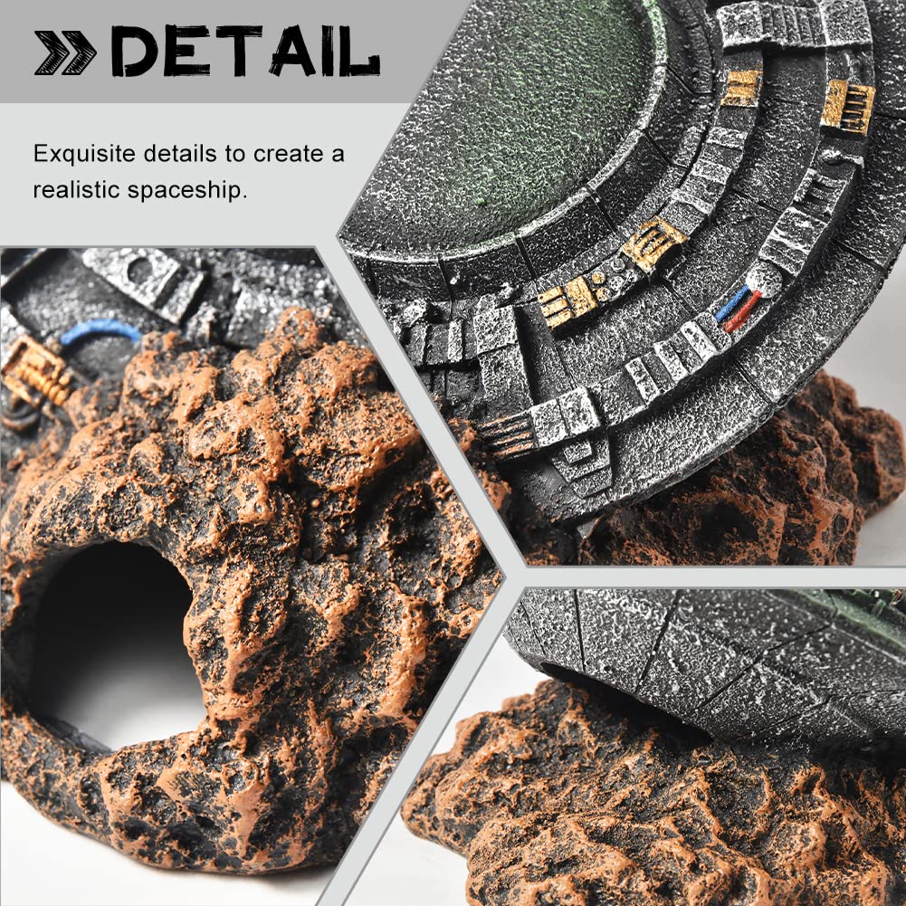 PTFJZ UFO flying saucer betta habitat offers hiding spot and enrichment