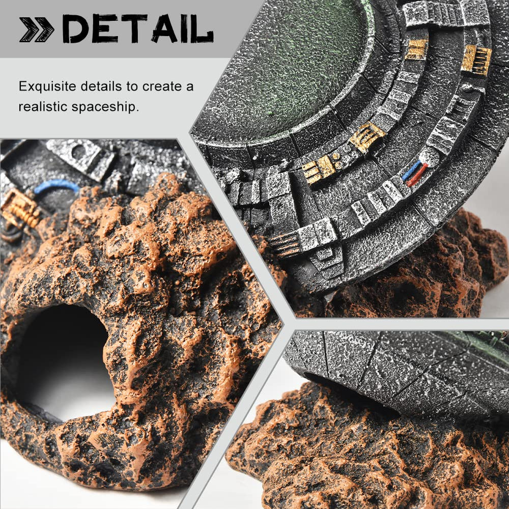 PTFJZ UFO flying saucer betta habitat offers hiding spot and enrichment