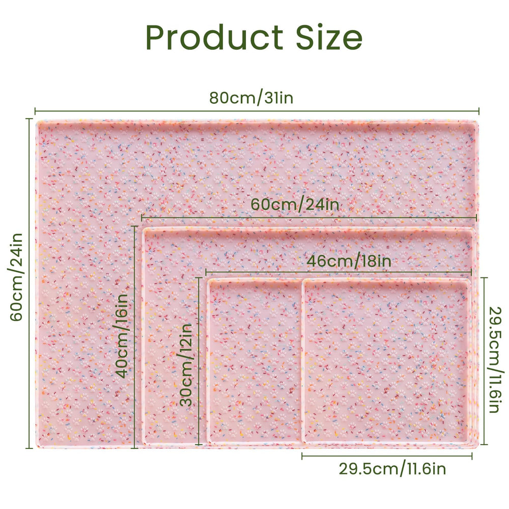 Ptlom alfombra doble tazones rosa mantiene cuencos estables