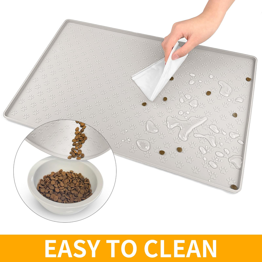 Ptlom dishwasher-safe mat is easy to clean after meals.
