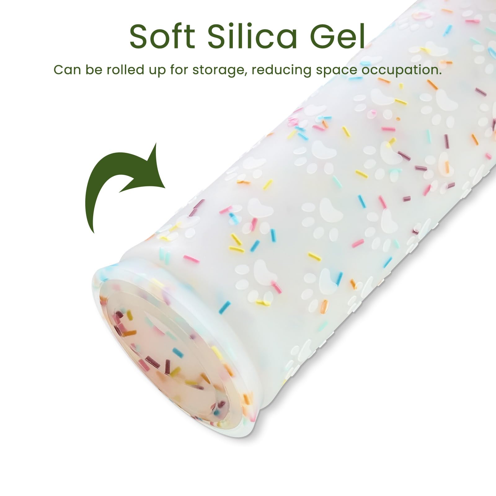 Ptlom dog-cat multi-use mat roll-up for storage.