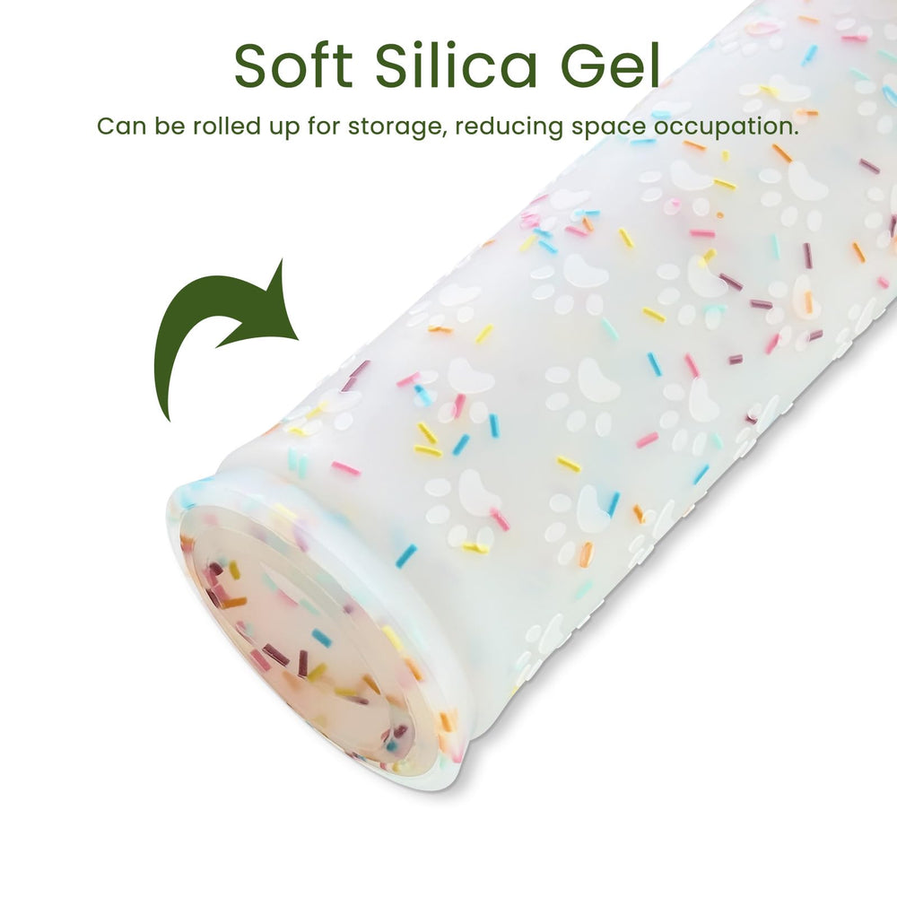 Ptlom dog-cat multi-use mat roll-up for storage.