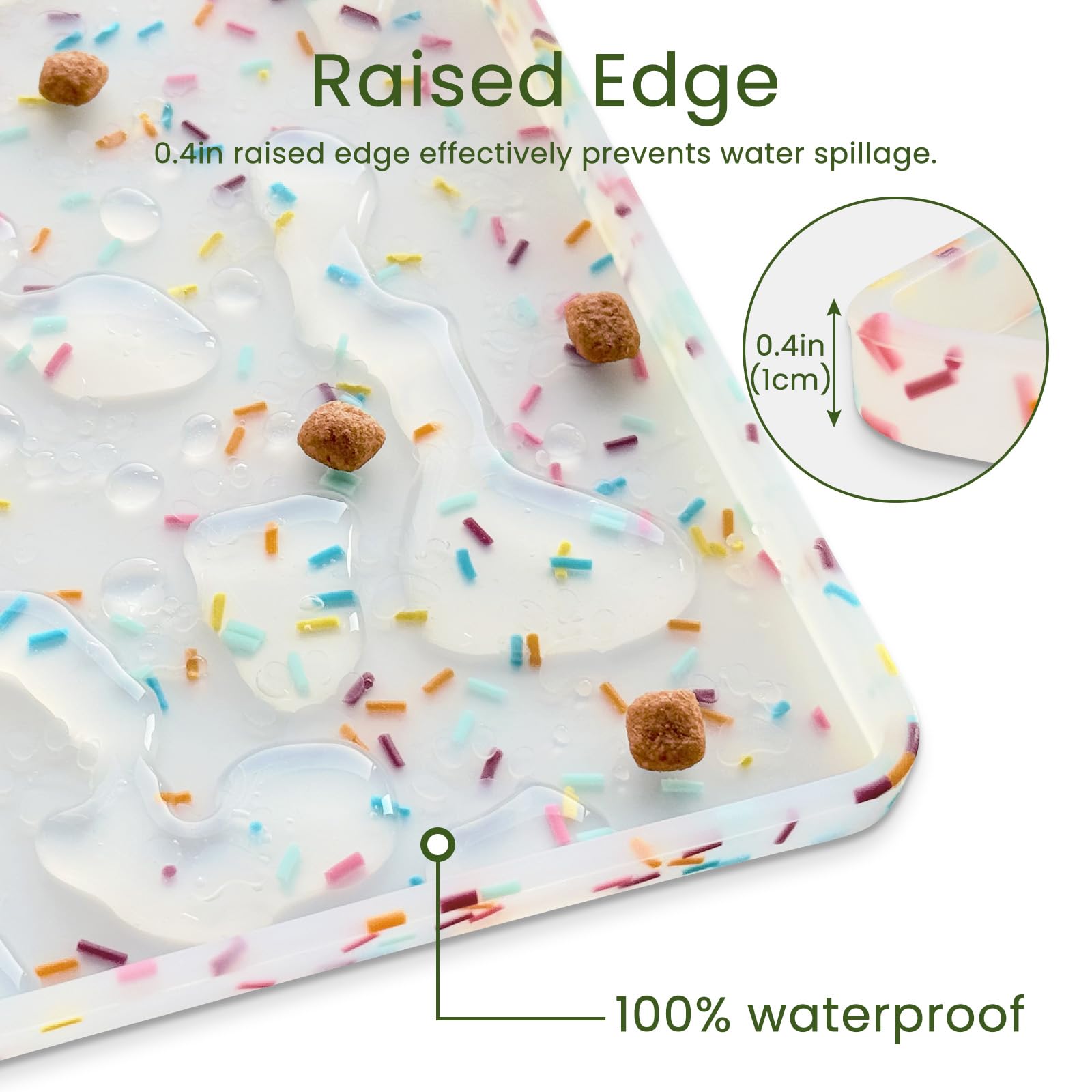 Ptlom dog food mat easy-clean dishwasher-safe silicone.