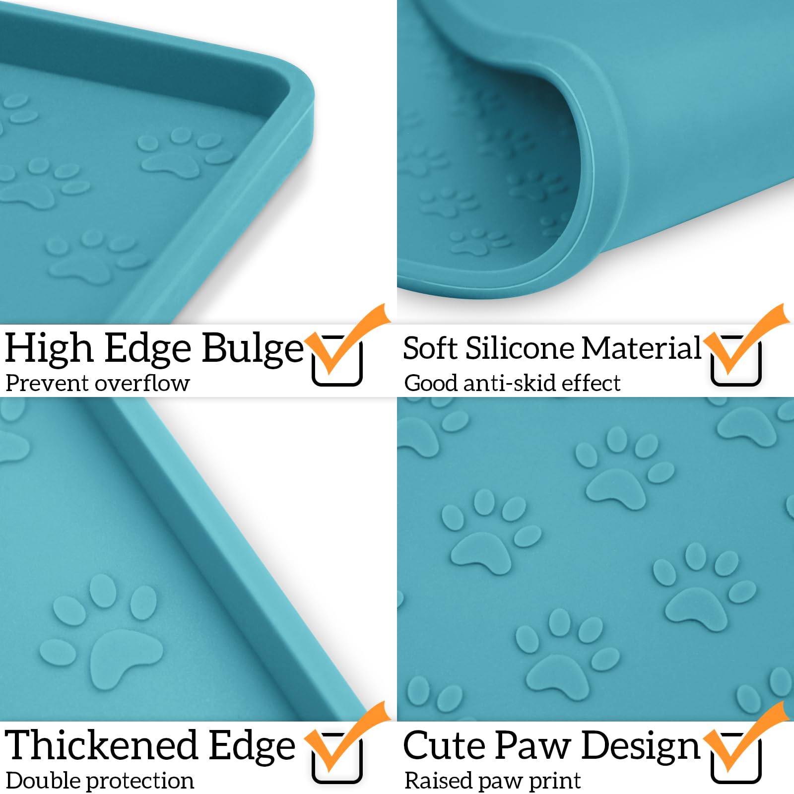 Ptlom mat versatile for use under bowls and feeders