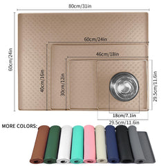 Ptlom dog food mat waterproof placemat protects floors from spills