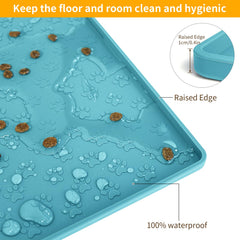 Ptlom mat made of waterproof silicone protects floors from spills
