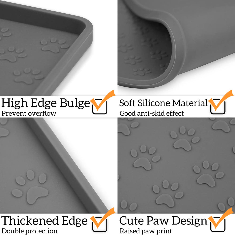 Ptlom grey placemat easy to clean with brush or wipe.