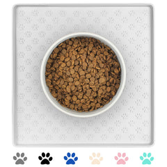 Mantel de silicona Ptlom para perros y gatos con huellas, evita derrames