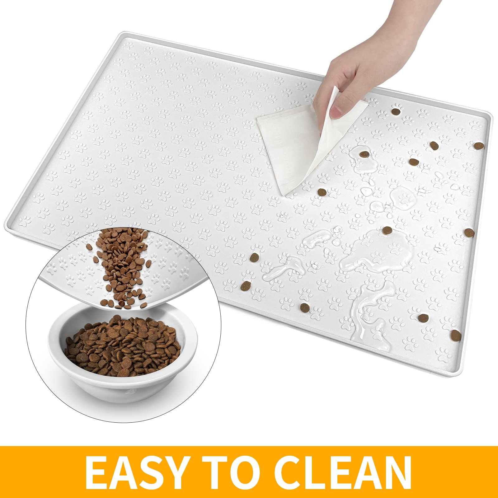 Ptlom white placemat adds neat look to feeding corners.