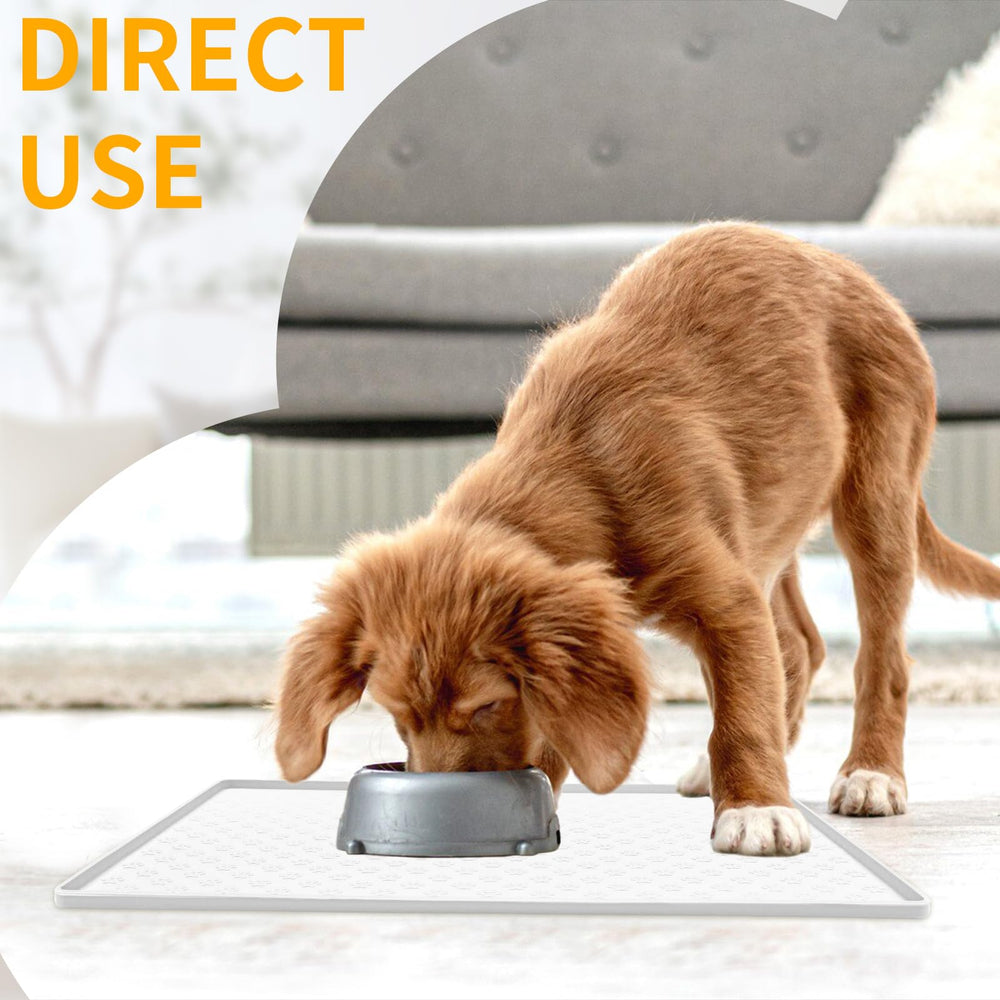 Ptlom placemat edge overflow design keeps floor cleaner.