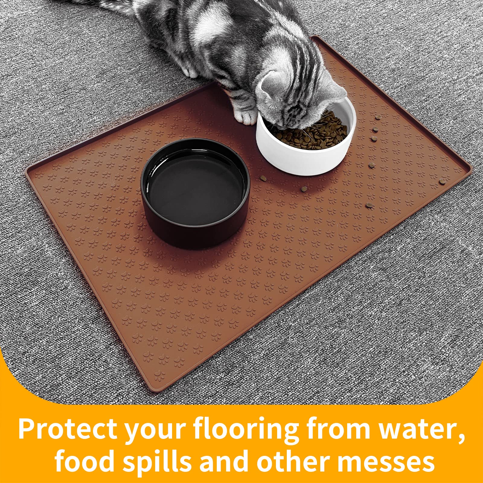 Ptlom Pet Placemat size check helps ensure bowl compatibility.