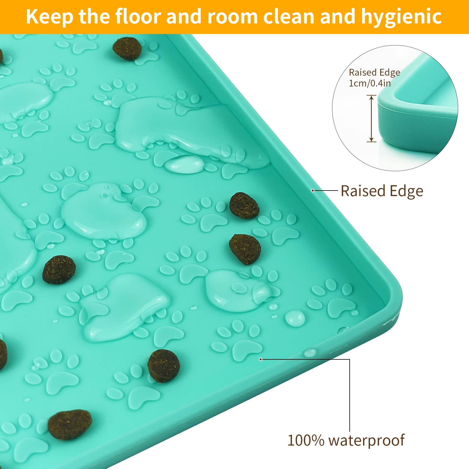 Ptlom silicone mat is easy to clean with brushes after messy meals